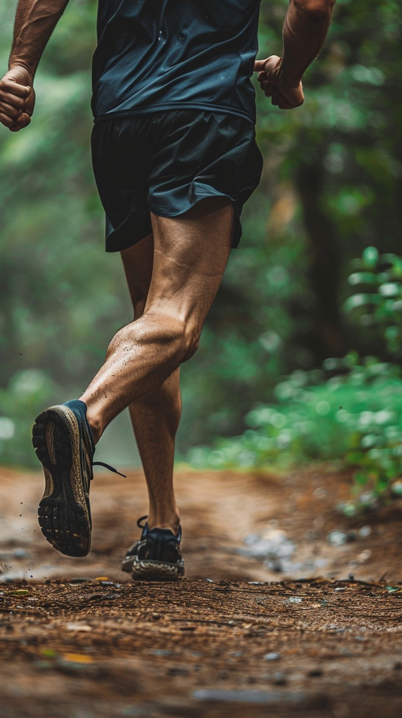 Atleta a correr num trilho no Algarve